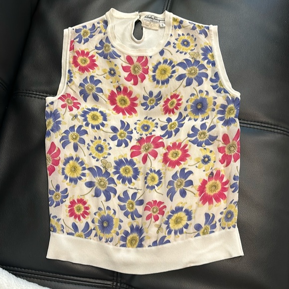 Salvatore Ferragamo Vintage 100% silk top - Picture 1 of 7